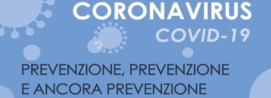 CORONAVIRUS - Misure per la prevenzione e gestione dell'emergenza epidemiologica
